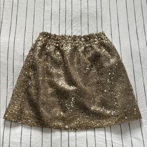 J Crew Gold Sequin Skirt